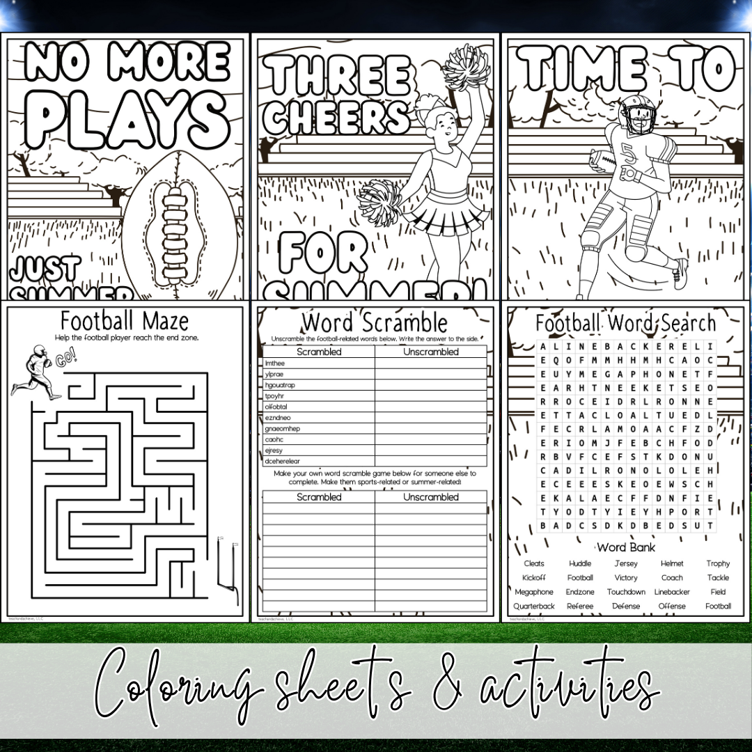 Summer Countdown Chain Activities | End of Year Countdown to Summer | Last Days of School Classroom Countdown | 3rd Grade, 4th Grade, 5th Grade
