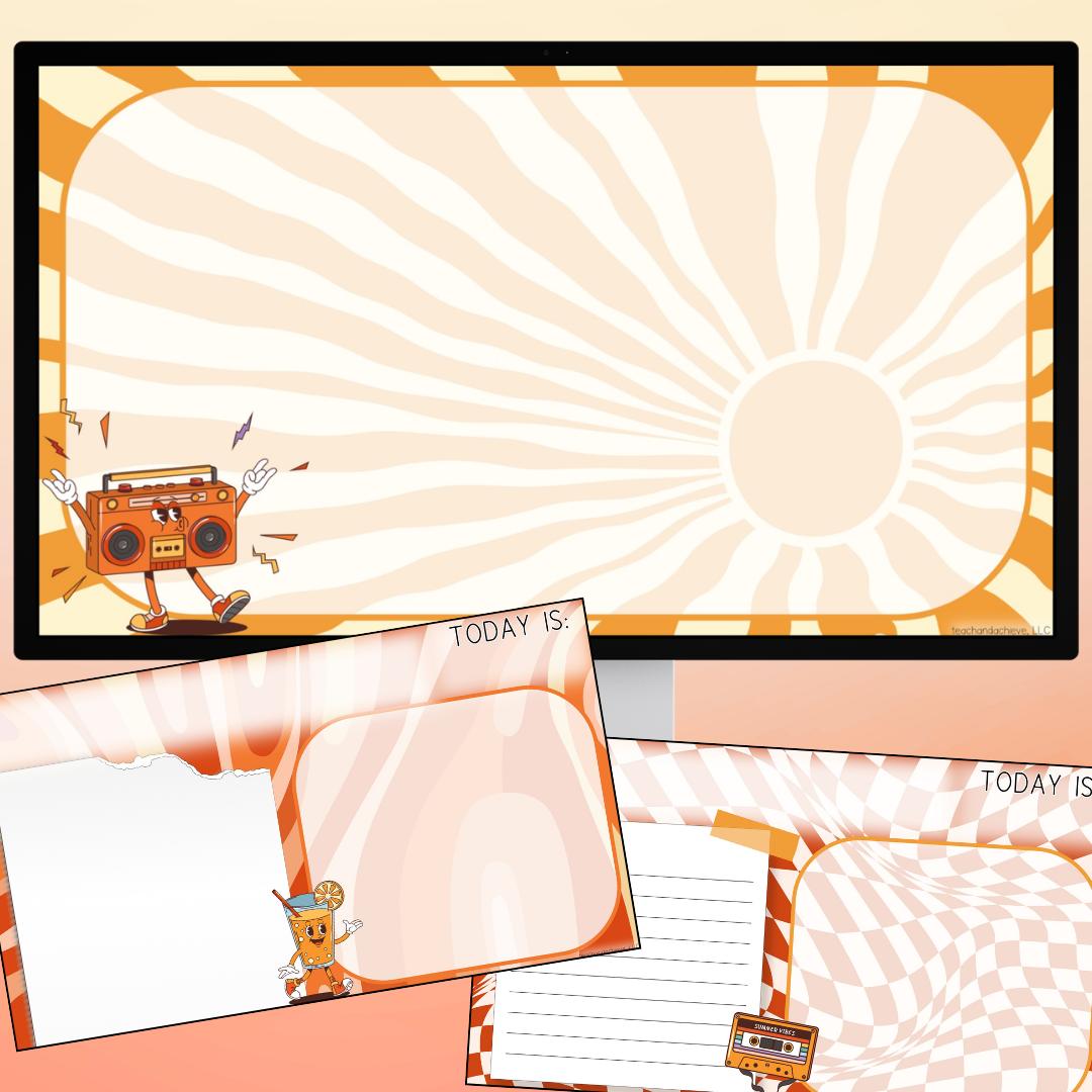 Summer Daily Slides Template | June & July Morning Slides | Editable Classroom Agenda Slides | Summer Classroom Management