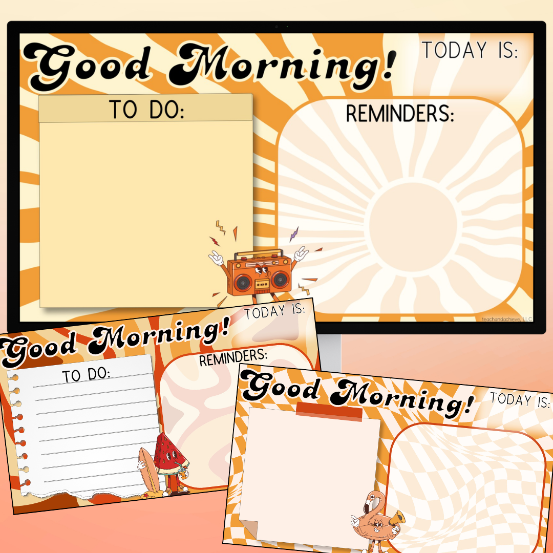 Summer Daily Slides Template | June & July Morning Slides | Editable Classroom Agenda Slides | Summer Classroom Management