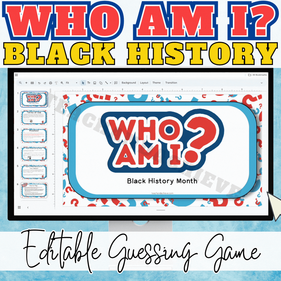 Black History Month Digital Guess Who Game for the Classroom