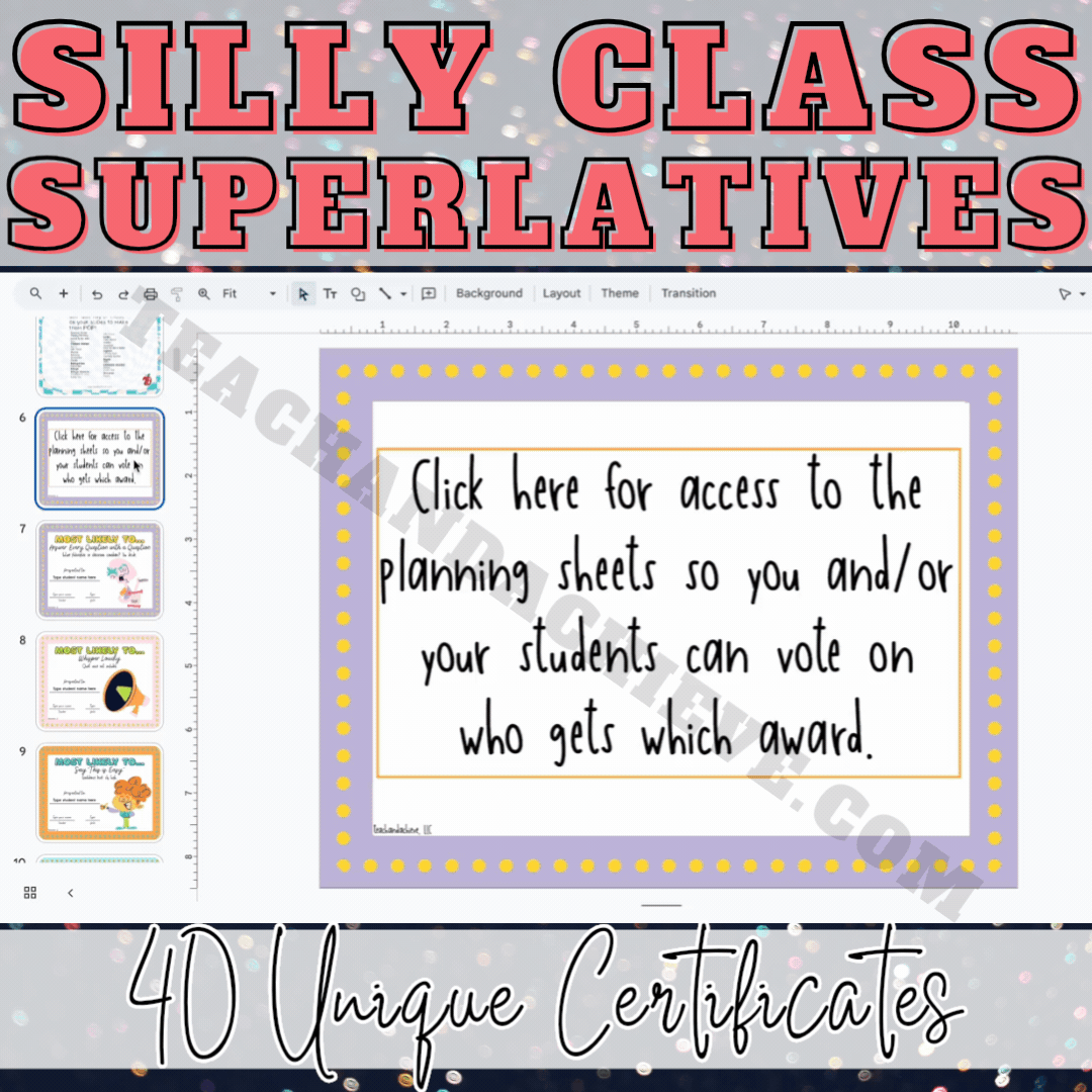 Silly Superlative Awards for Students | Funny End of Year Class Awards & Classroom Superlatives
