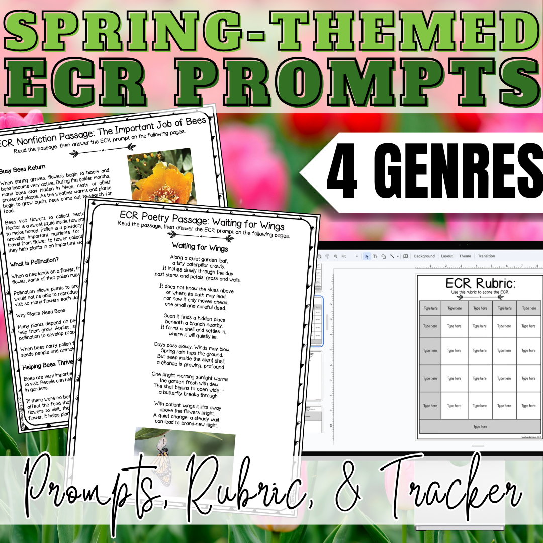 Spring ECR Practice Writing Prompts Passage Extended Constructed Response 3rd Grade 4th Grade 5th Grade