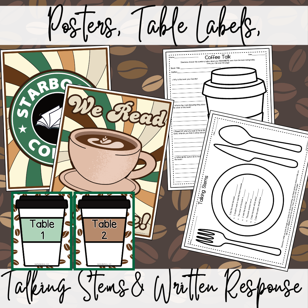 Starbooks Coffee Shop Book Tasting Activity Trifold Brochure Template