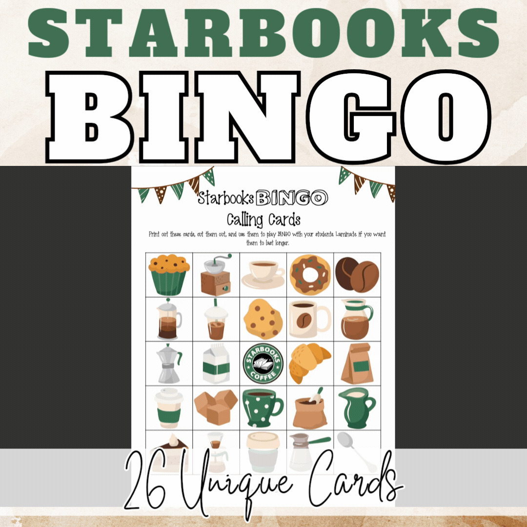 Starbooks Classroom Transformation BINGO Cards | Coffee Classroom Activity