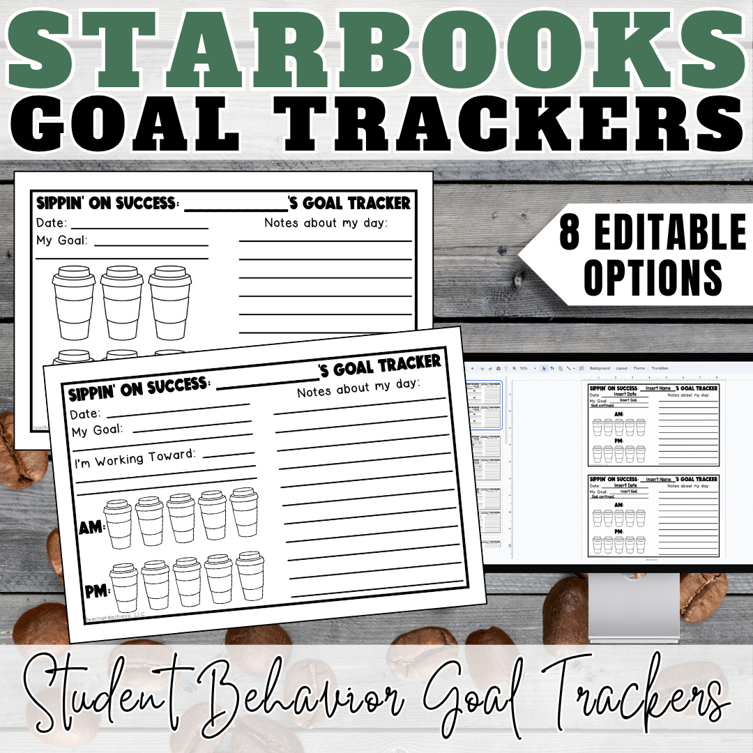 FREE Starbooks Individual Student Behavior Goal Tracker | Coffee Classroom Theme