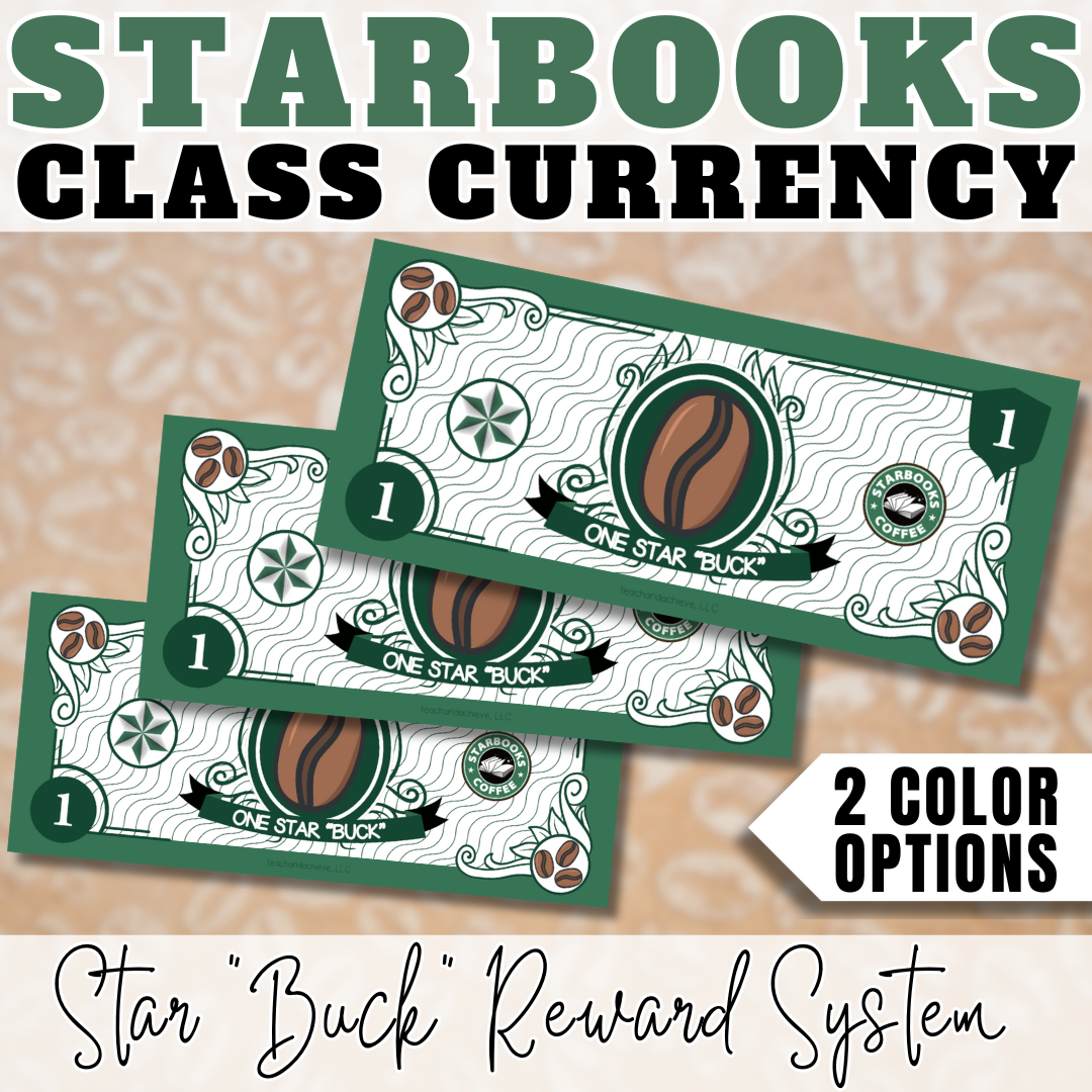 FREE Starbooks Classroom Economy Money System | Coffee Classroom Currency