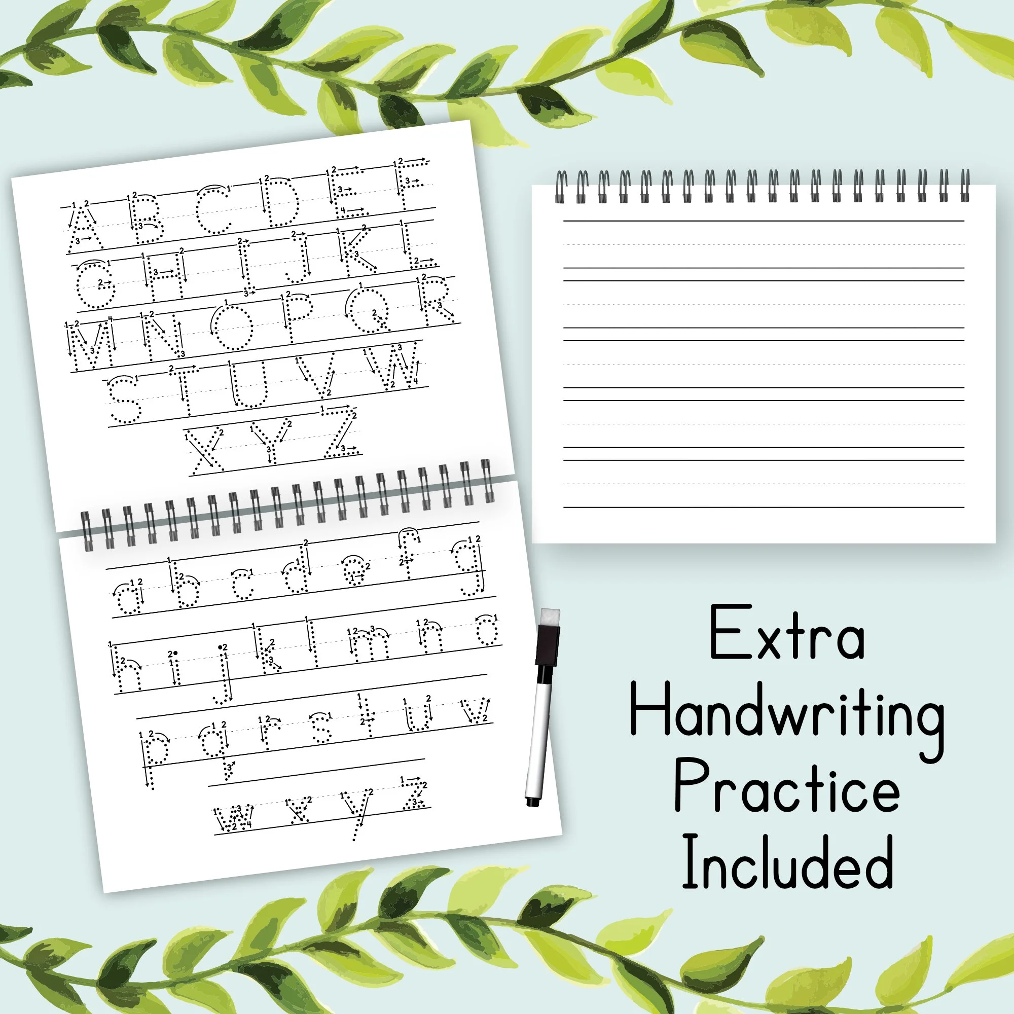 A Preschool/Kindergarten Bible Learning Book to practice the pre-writing strokes so your child can improve their handwriting.