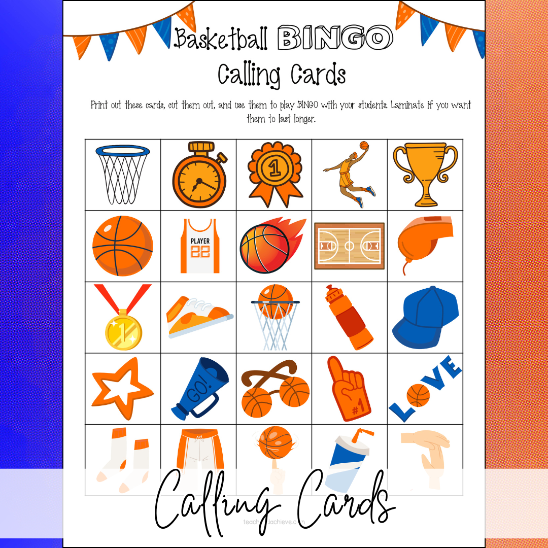March Basketball Madness BINGO Cards | March Basketball Madness Activity Printable Game
