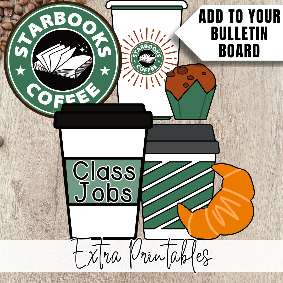 Starbooks Coffee Classroom Jobs Display | Editable Classroom Jobs Chart