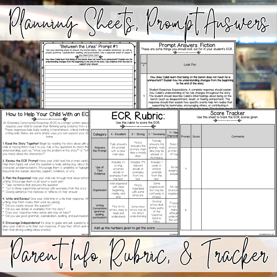 March Basketball Madness ECR Practice Writing Prompt Passage, Editable Fiction Extended Constructed Response 3rd 4th 5th Grade