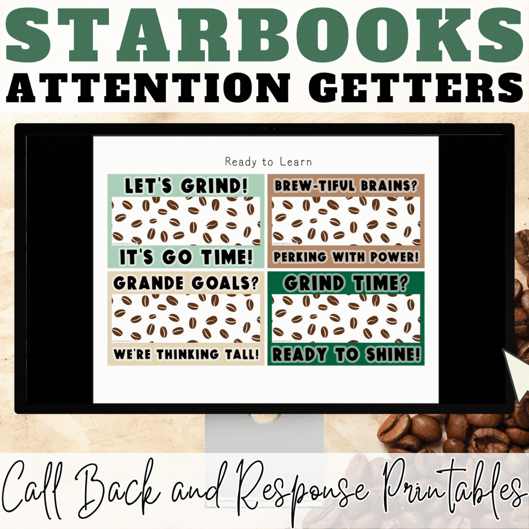 Starbooks Coffee Call Back and Response Attention Getters.gif