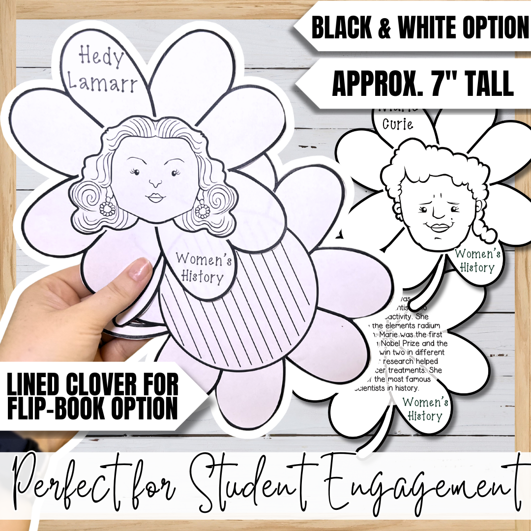 Women’s History Month Bulletin Board, Women in STEM March Door Decor, Lucky Clover Theme