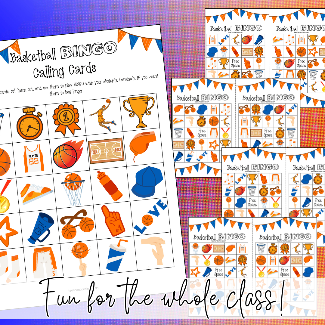 March Basketball Madness BINGO Cards | March Basketball Madness Activity Printable Game