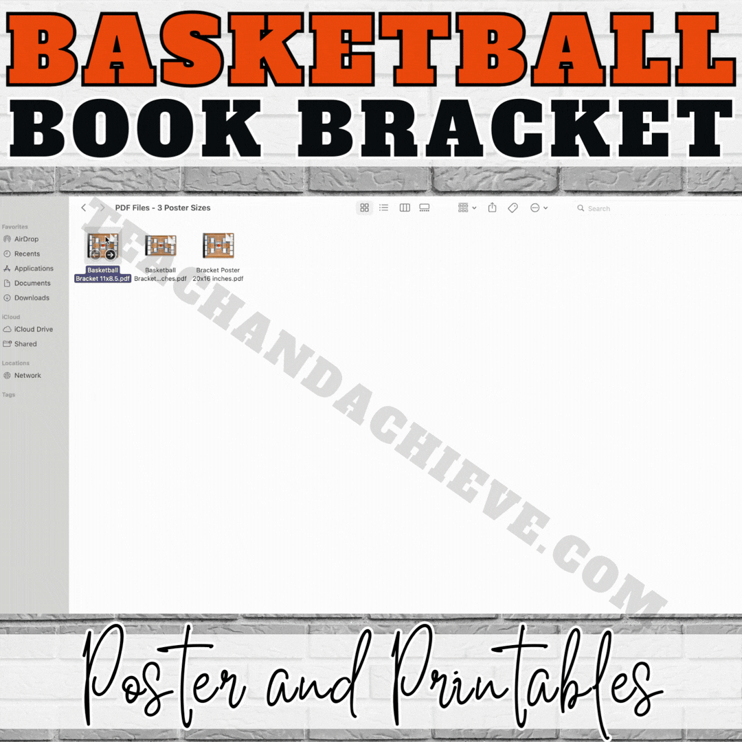 March Madness Book Bracket Bulletin Board Kit Basketball Reading Challenge & Literacy Month Activity