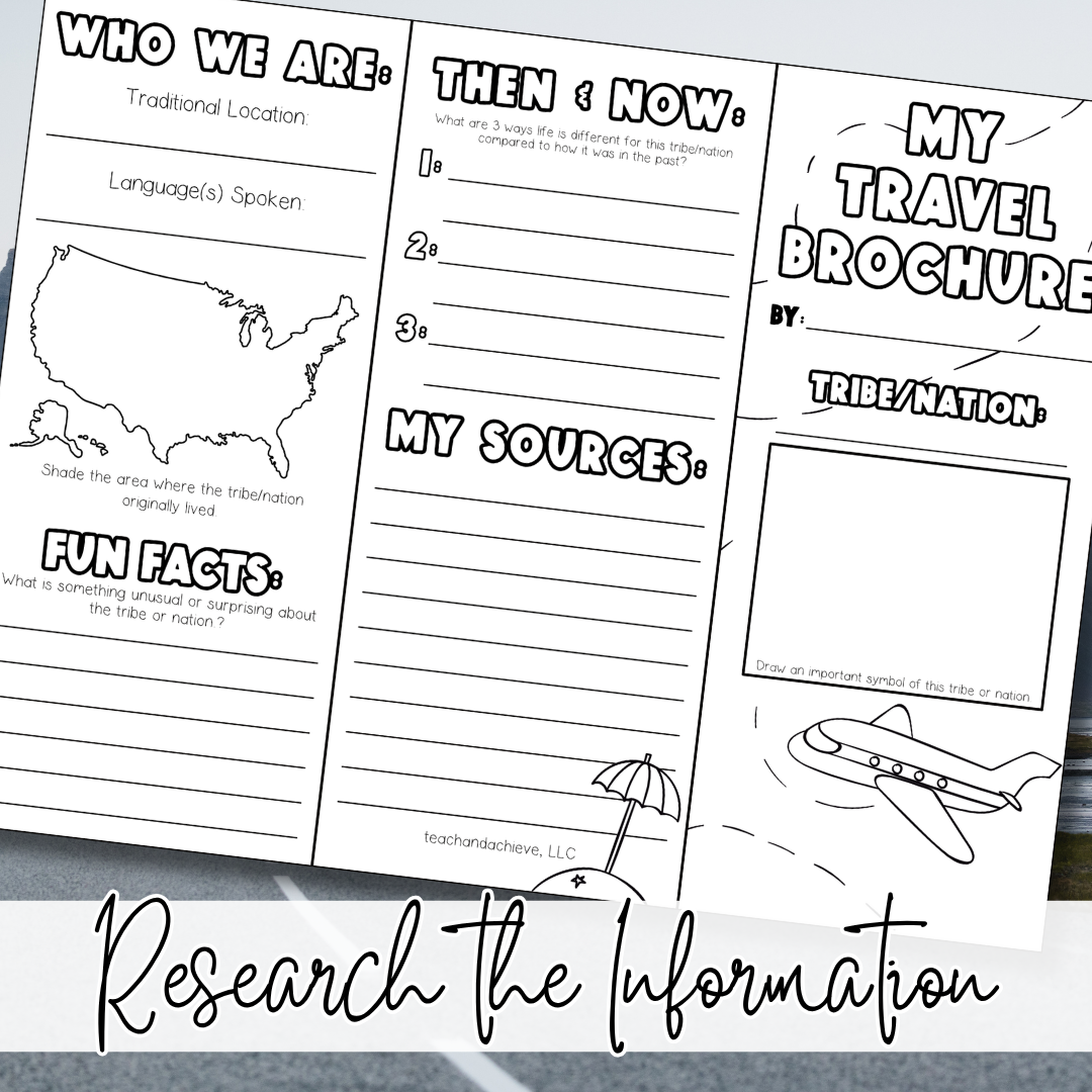 Perfect for 3rd, 4th, and 5th grade! Students research Native American tribes and nations while creating an engaging travel brochure project.