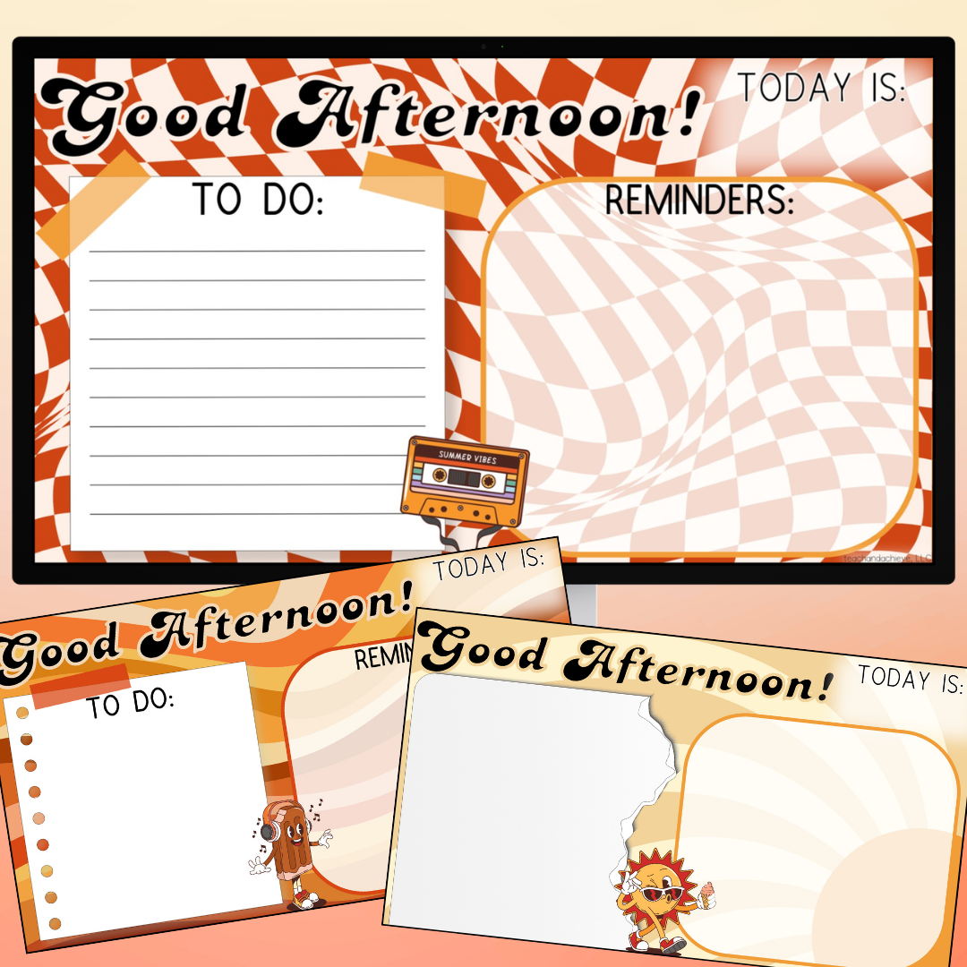 Summer Daily Slides Template | June & July Morning Slides | Editable Classroom Agenda Slides | Summer Classroom Management