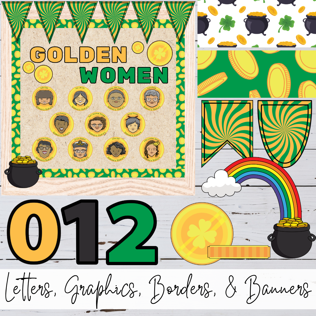 Women’s History Month Bulletin Board | Women in STEM March Door Decor Pot of Gold