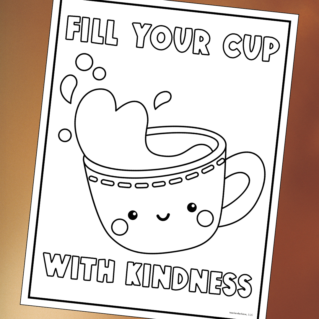 FREE Starbooks Coffee Classroom Calm Down Corner Coloring Pages | SEL Activities