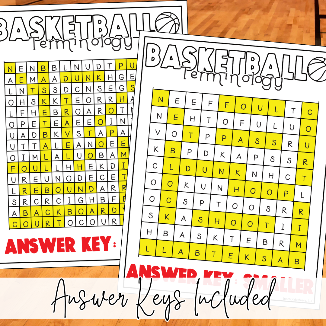 March Basketball Madness Word Search Printable – No Prep Early Finisher Activity