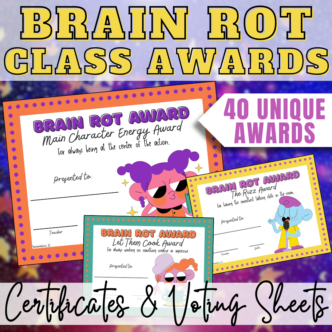 Funny Gen Z & Gen Alpha Slang Class Superlatives | Silly End of Year Student Awards & Brain Rot Awards
