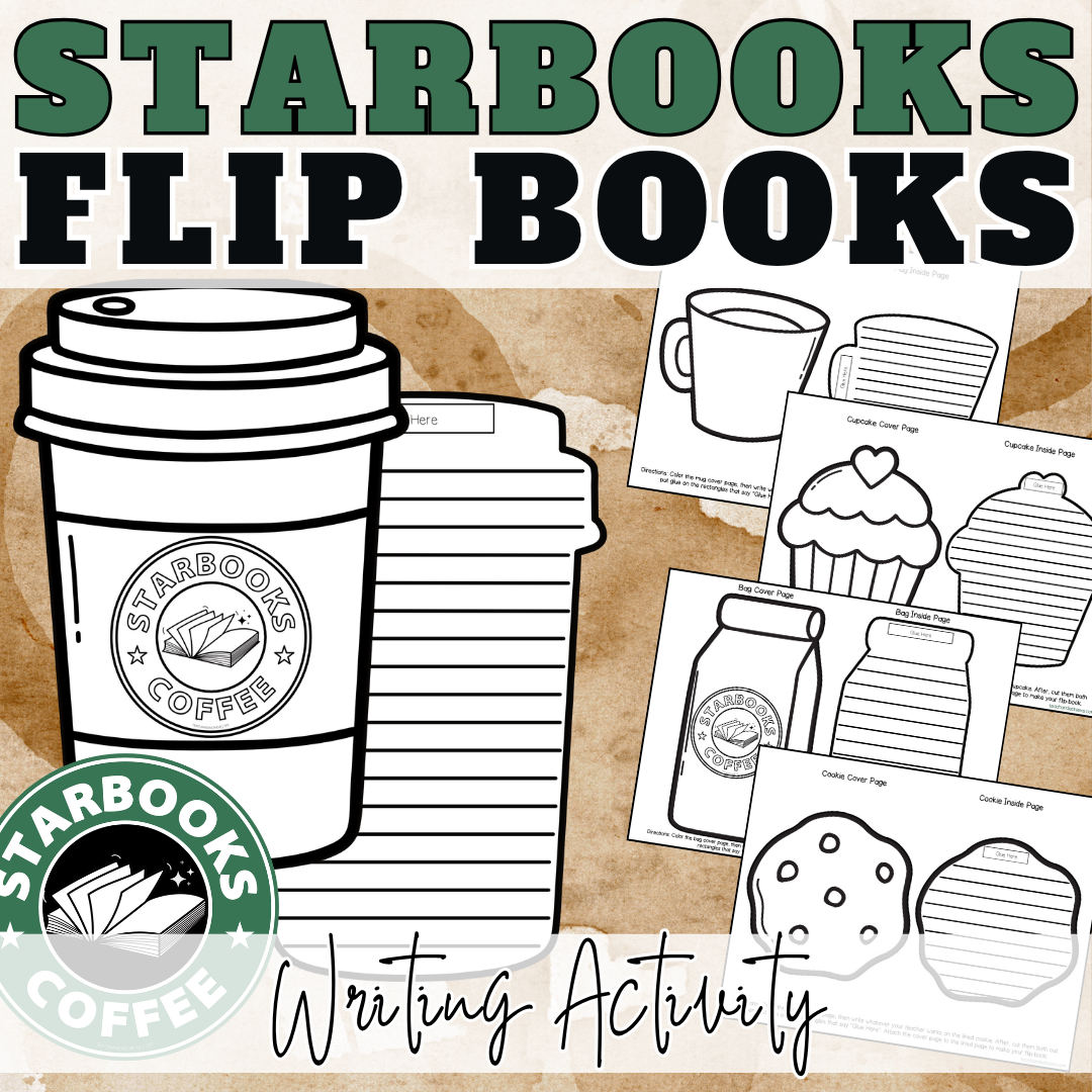 Starbooks Writing Flip Book Activity | Coffee Classroom Printable Writing Craft