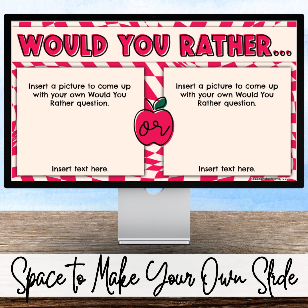 Back to School Would You Rather Game, First Day of School Activity, This or That 3rd 4th 5th
