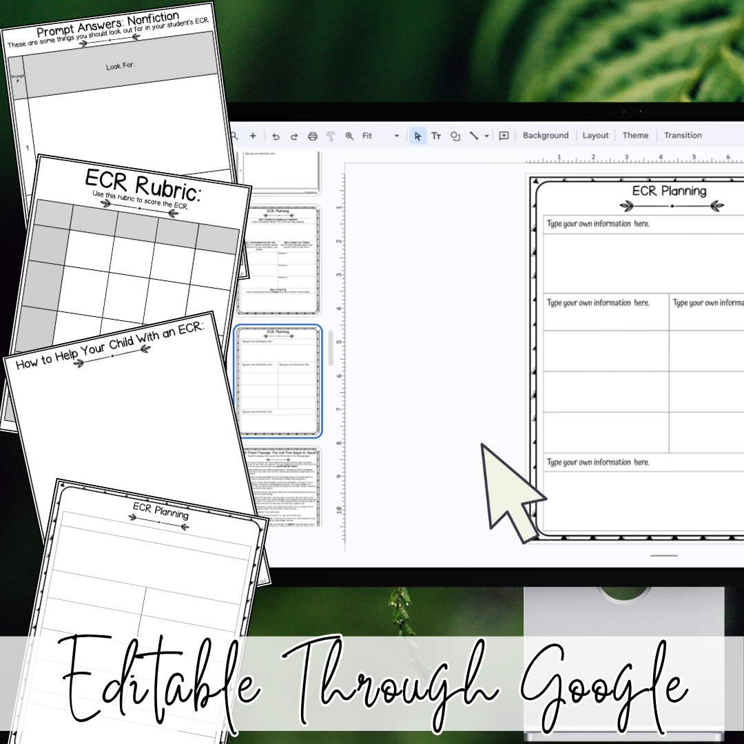 April Earth Day ECR Practice Writing Prompt Passage, Editable Nonfiction Extended Constructed Response 3rd 4th 5th Grade