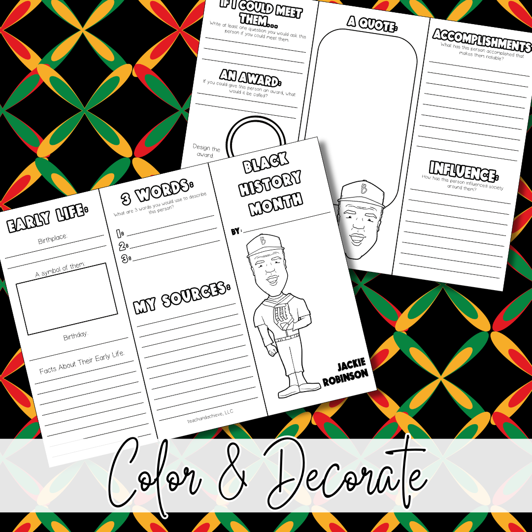 black history month research brochure