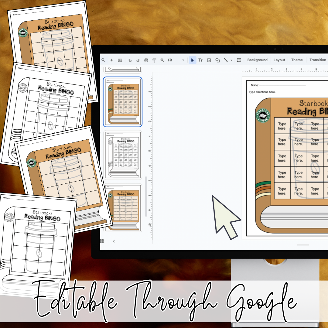Monthly Reading Log & Reading BINGO Choice Board | Starbooks Reading Challenge