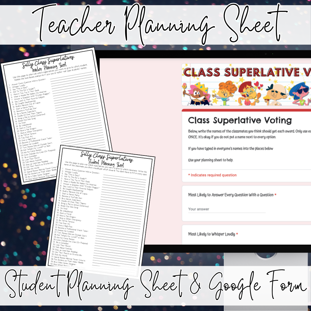 Silly Superlative Awards for Students | Funny End of Year Class Awards & Classroom Superlatives