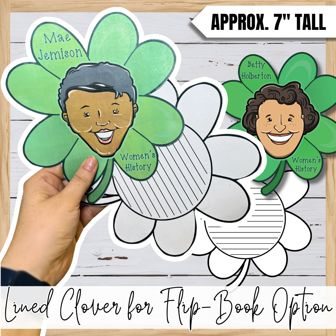 Women’s History Month Bulletin Board, Women in STEM March Door Decor, Lucky Clover Theme