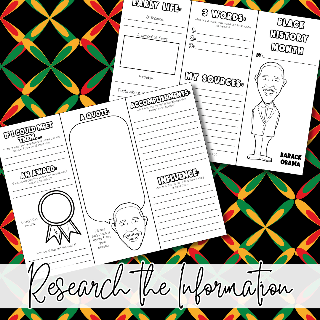 black history month research brochure