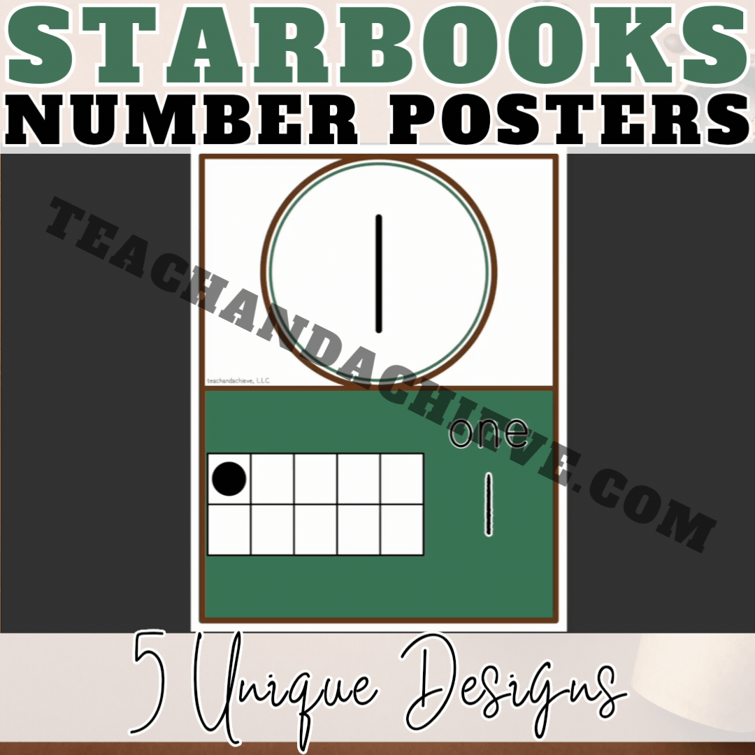 Starbooks Coffee Classroom Number Posters | Number Recognition Posters