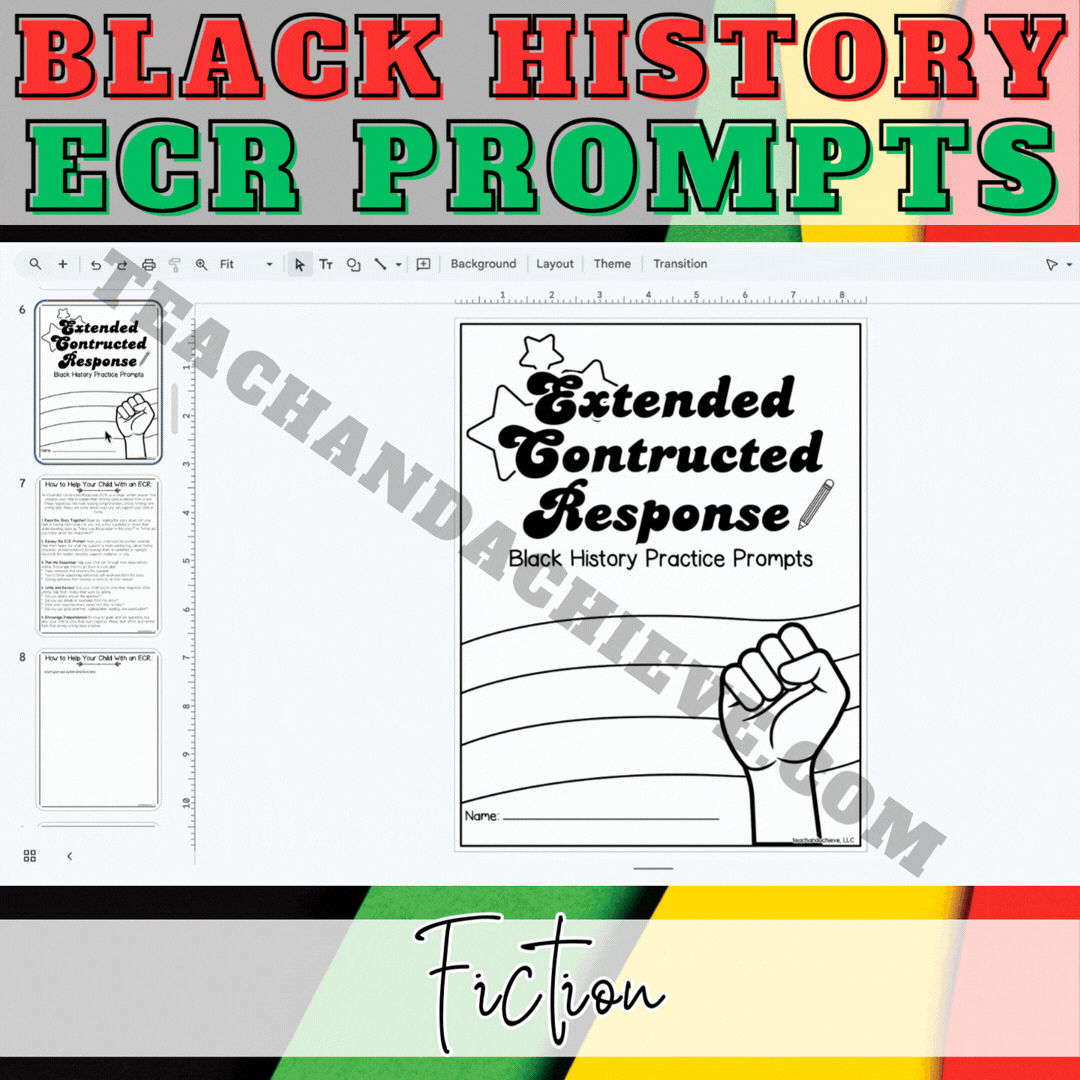 Black History Month Extended Constructed Response (ECR) Writing Prompts for Upper Elementary