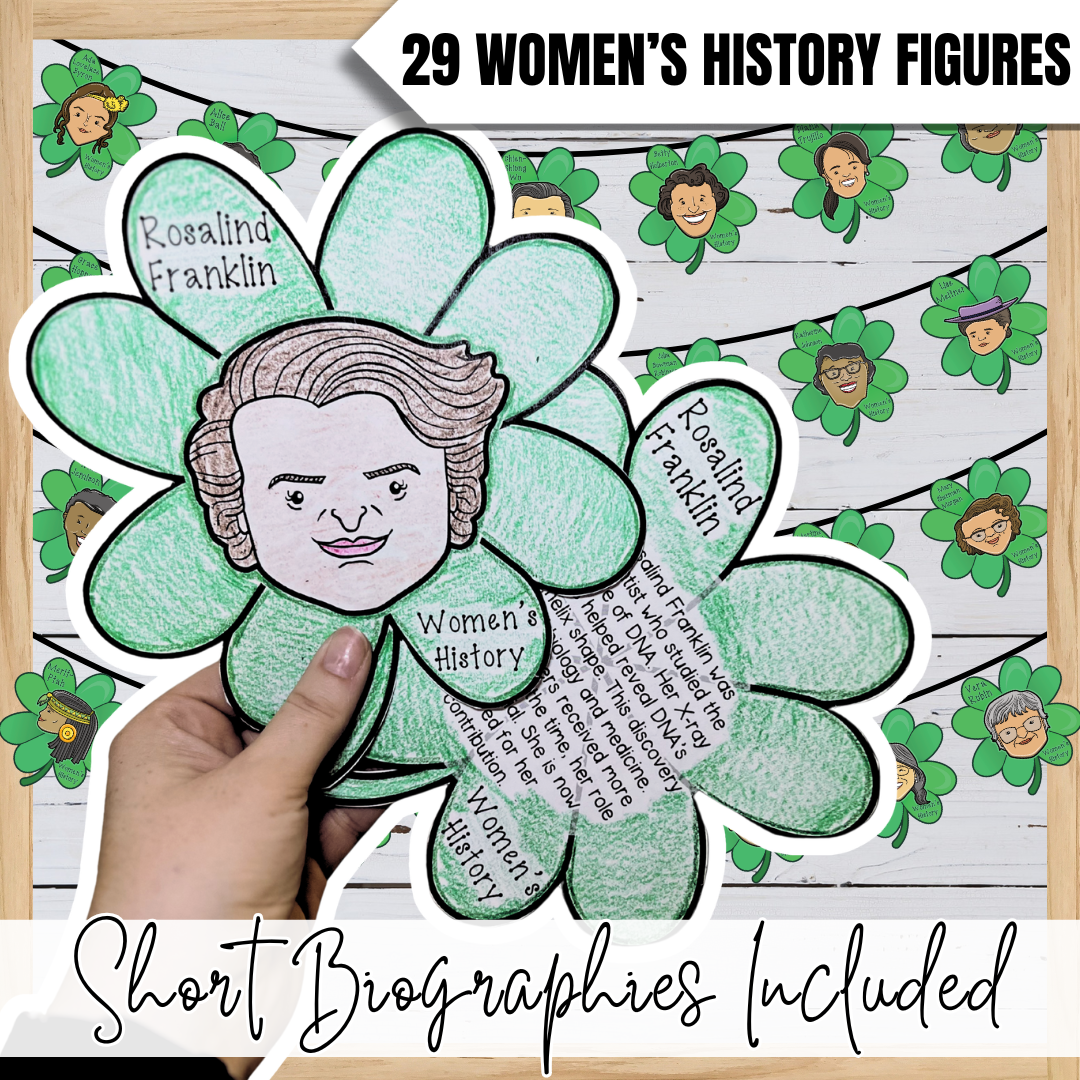 Women’s History Month Bulletin Board, Women in STEM March Door Decor, Lucky Clover Theme