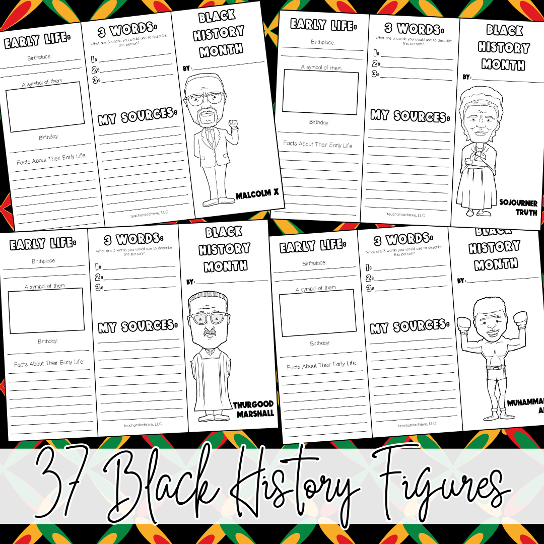 black history month research brochure
