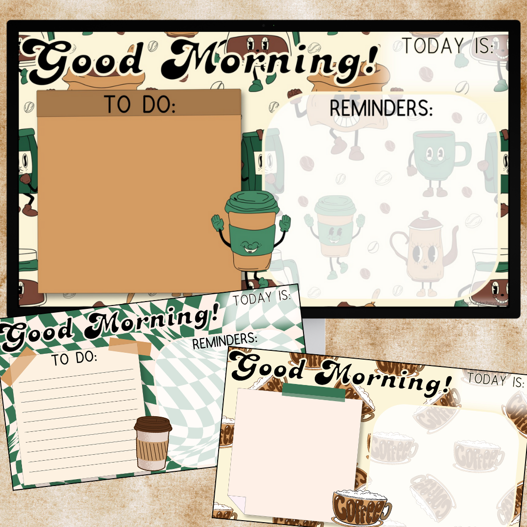 Editable Starbooks Daily Agenda Slides Template | Coffee Classroom Morning Slides