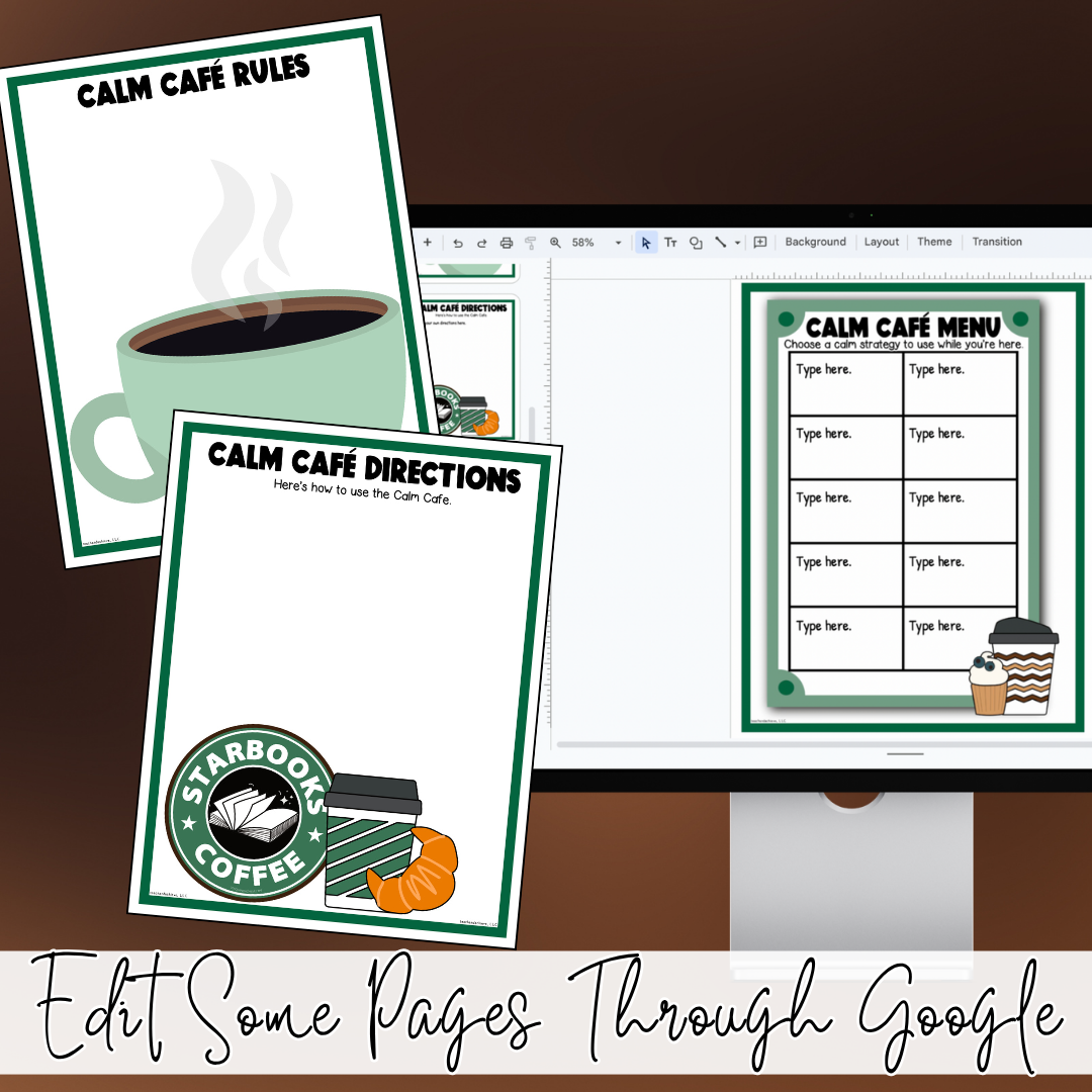 Starbooks Coffee Classroom Calm Down Corner Printables | Calm Corner Decor