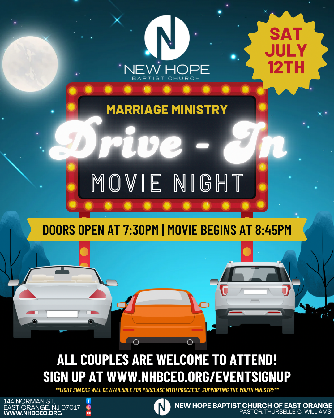 Marriage Ministry Drive In Movie Night