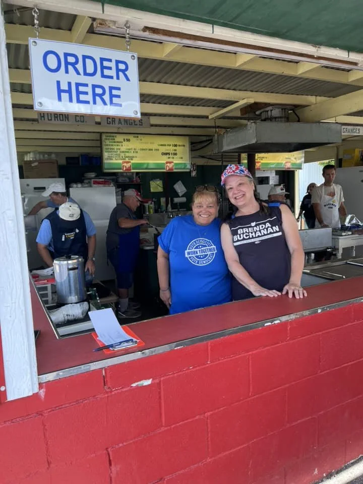 2024 Campaign - serving at the Grange booth - Huron County Fair