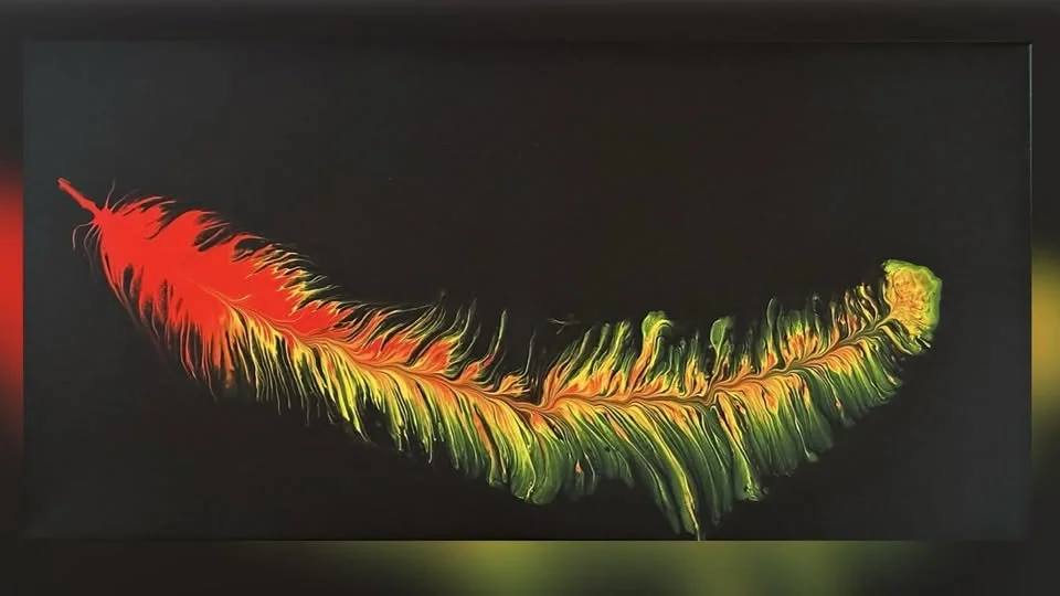 Fluid Acrylic Workshop- Feather Pour