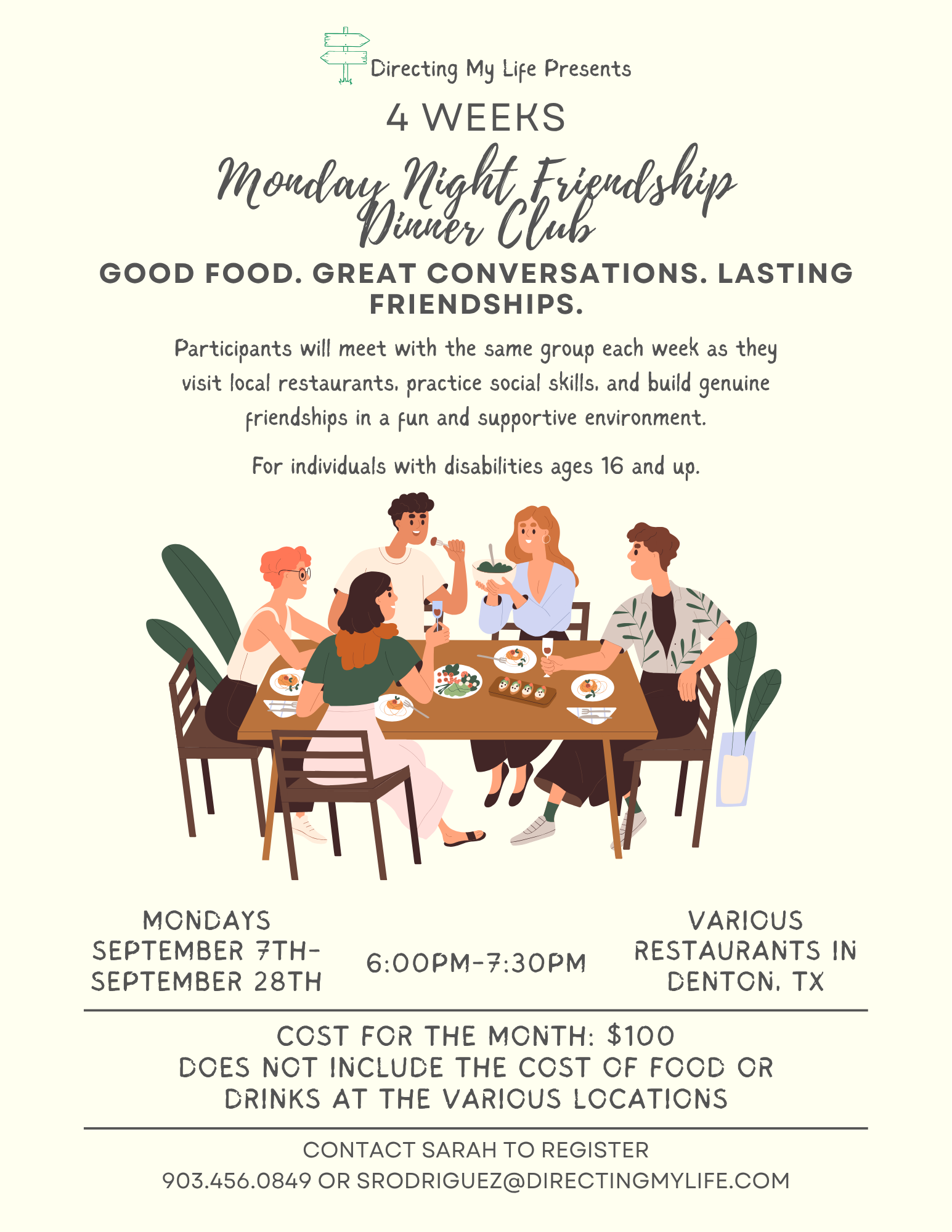 Monday Night Friendship Dinner Club