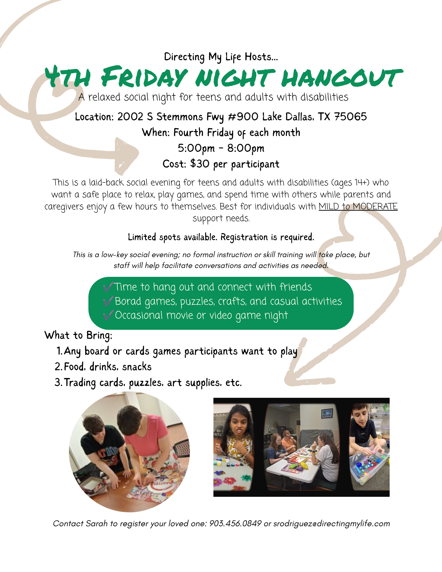 Supported Friday Night Hangout - Lake Dallas