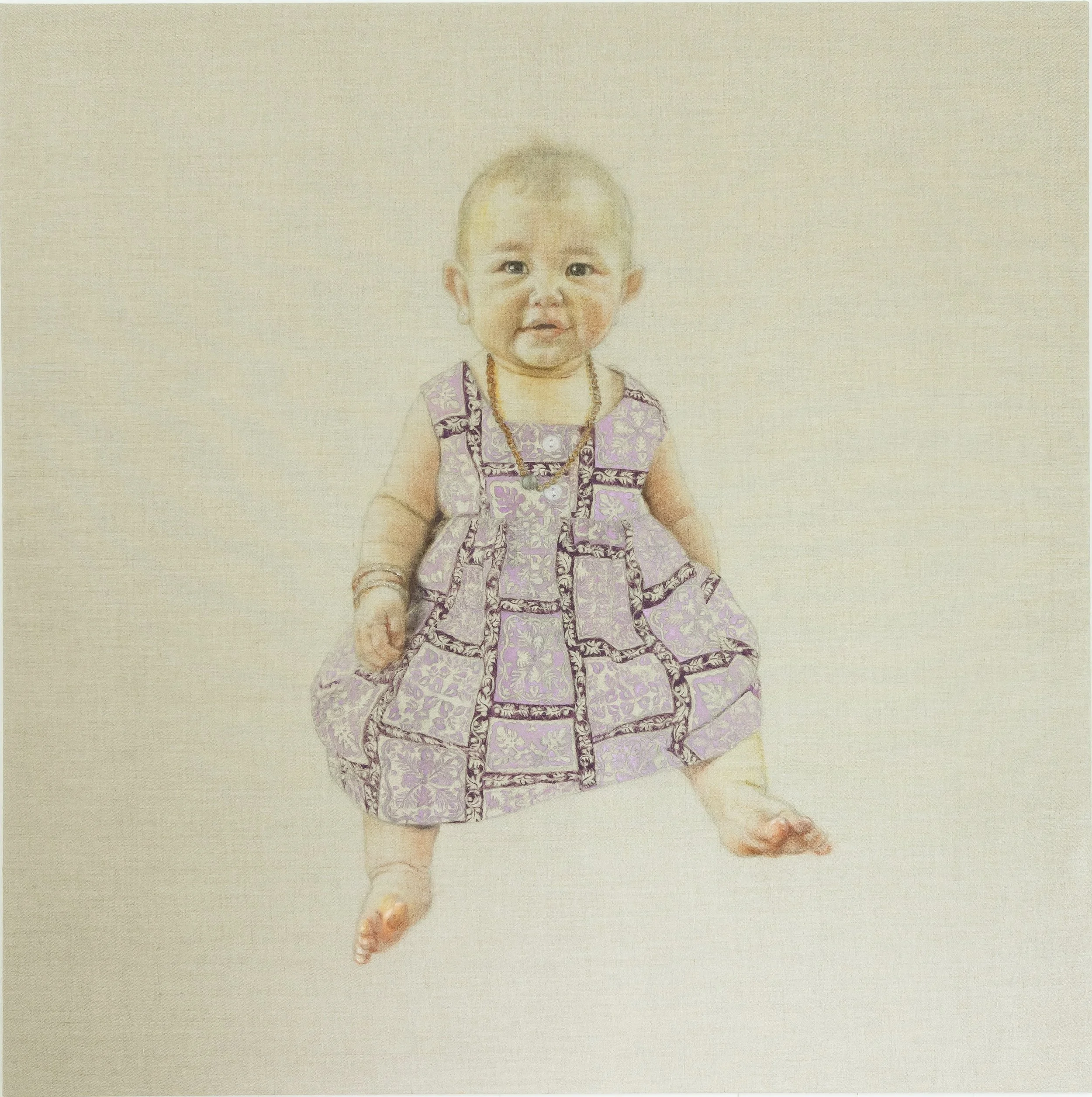 Nu'uhāweo, oil and graphite on linen, 48 x 48, 2026.  Photo by Alicia Greenwell Robinson