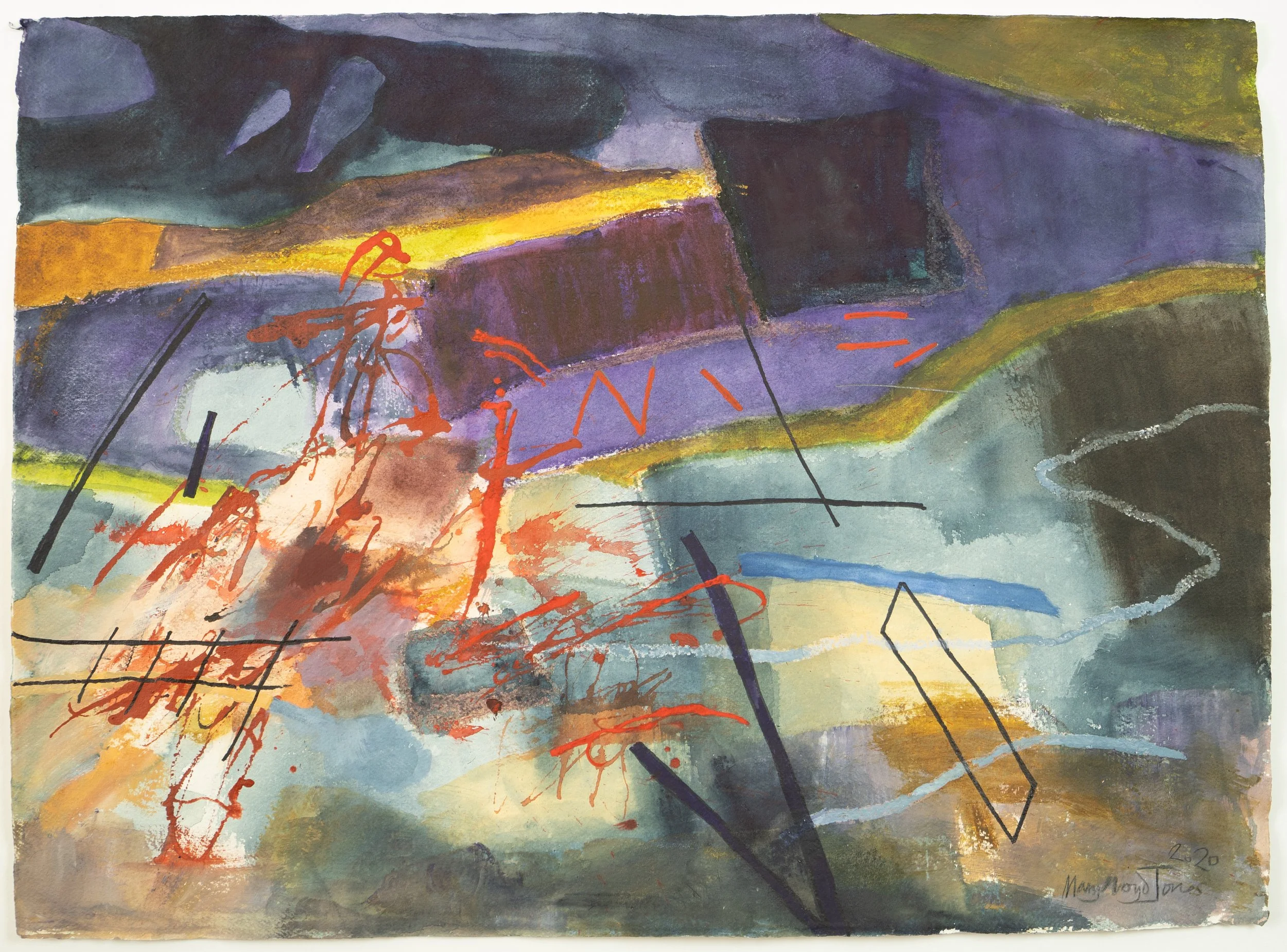 Cwm Rheidol circa 2000 Amlgyfrwng, Mixed media. 77.5 x 56.5 cm.jpg