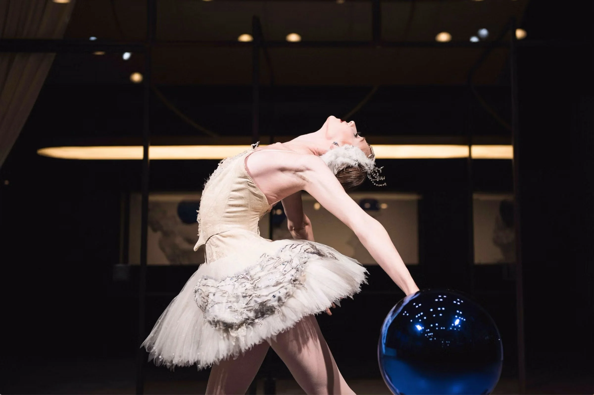 Ballet Dancer with Jeff Koons Gazing Ball