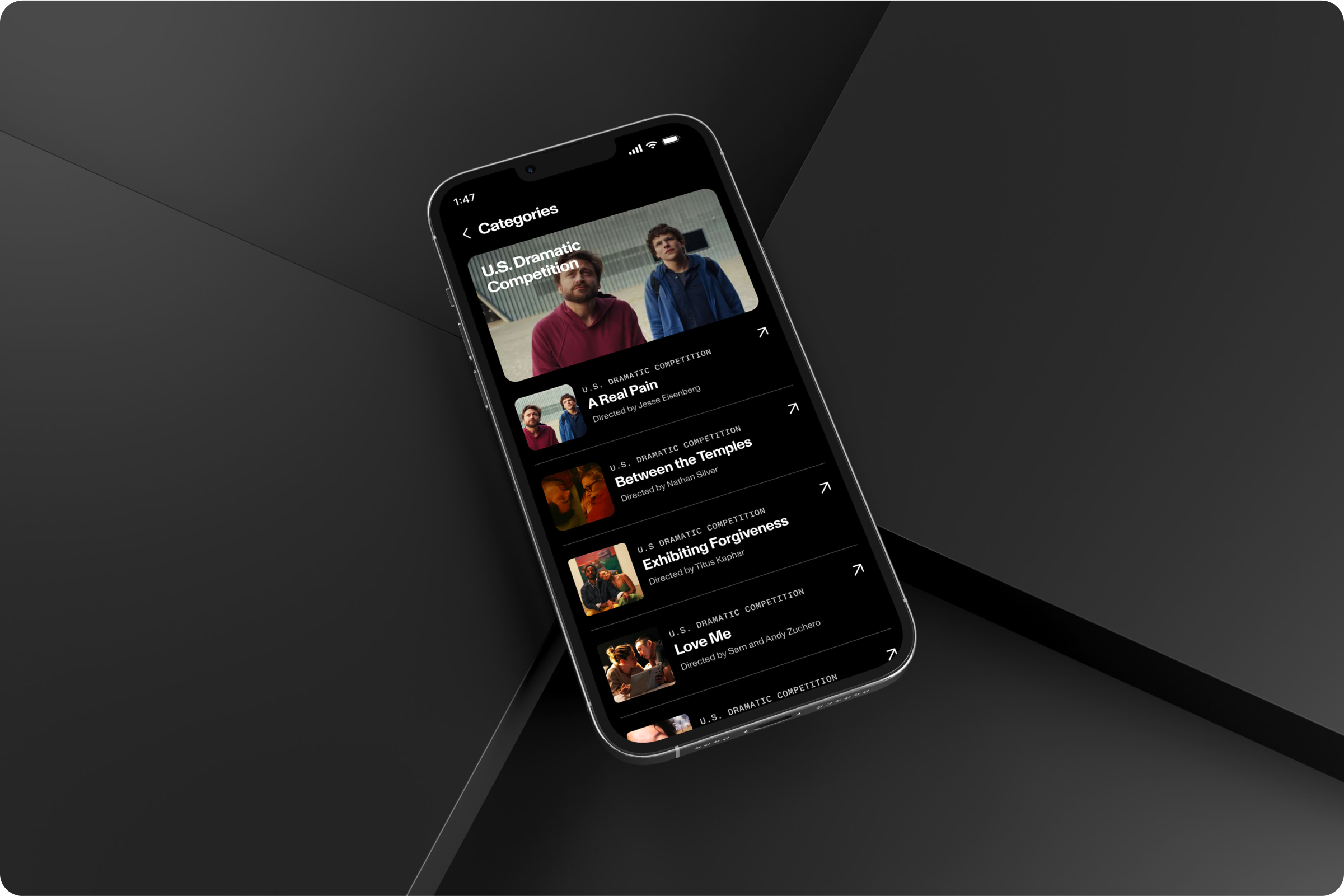 Sundance App Home Screen