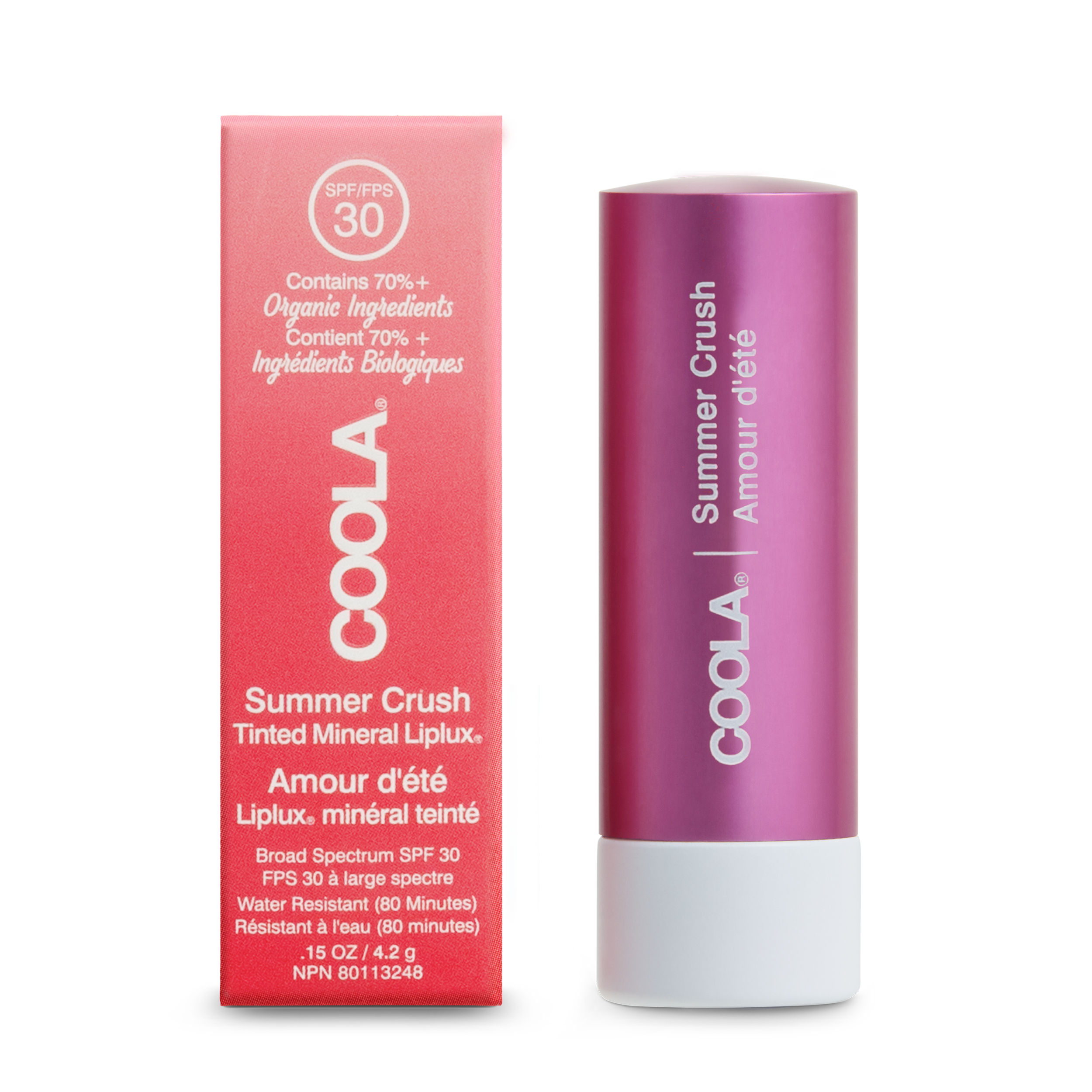 Mineral Liplux® Organic Tinted Lip Balm Sunscreen SPF 30