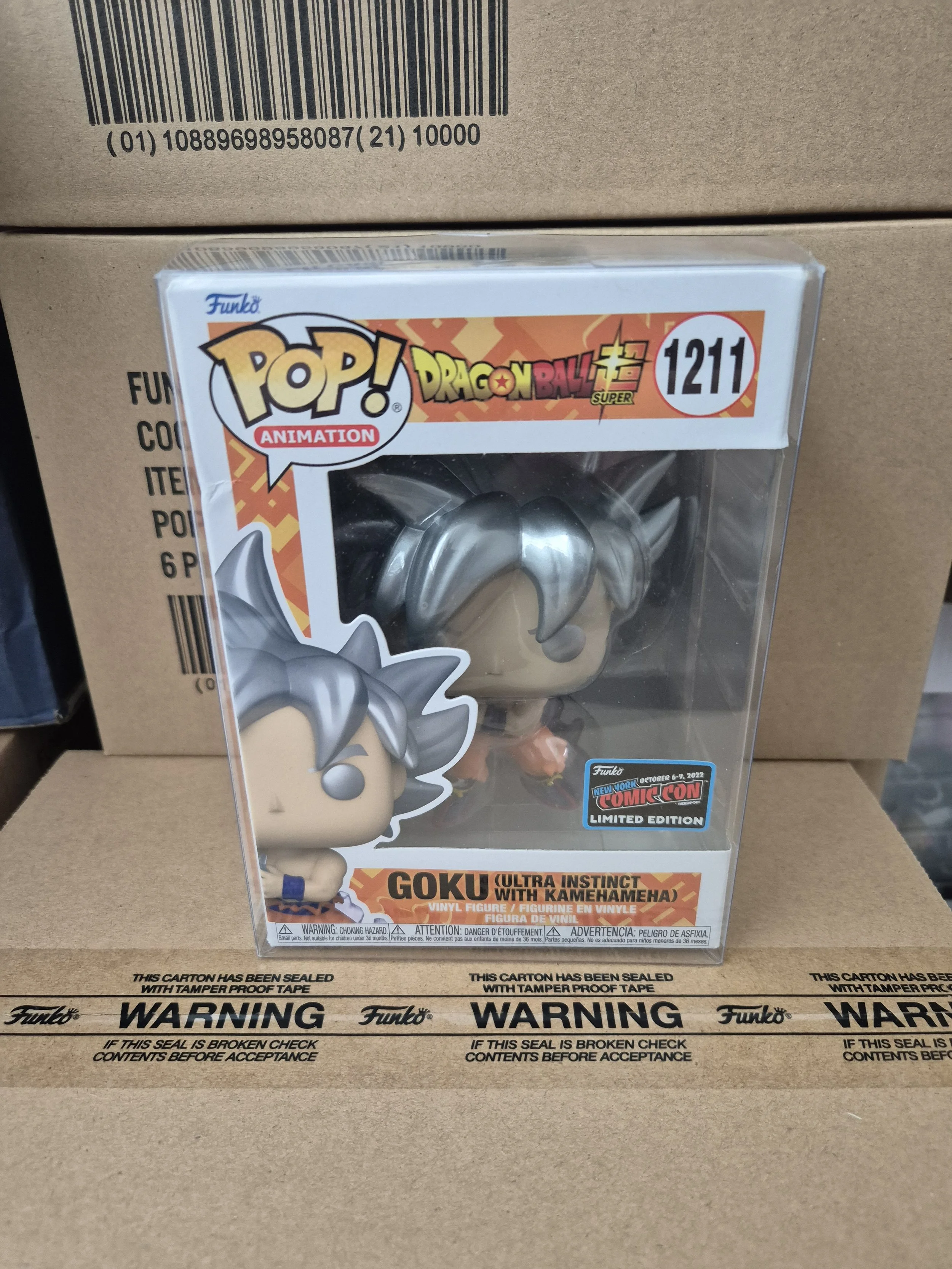 Funko Pop! Animation Dragon Ball Super Goku (UI with Kamehameha) 2022 NYCC Exclusive Figure (Damaged)