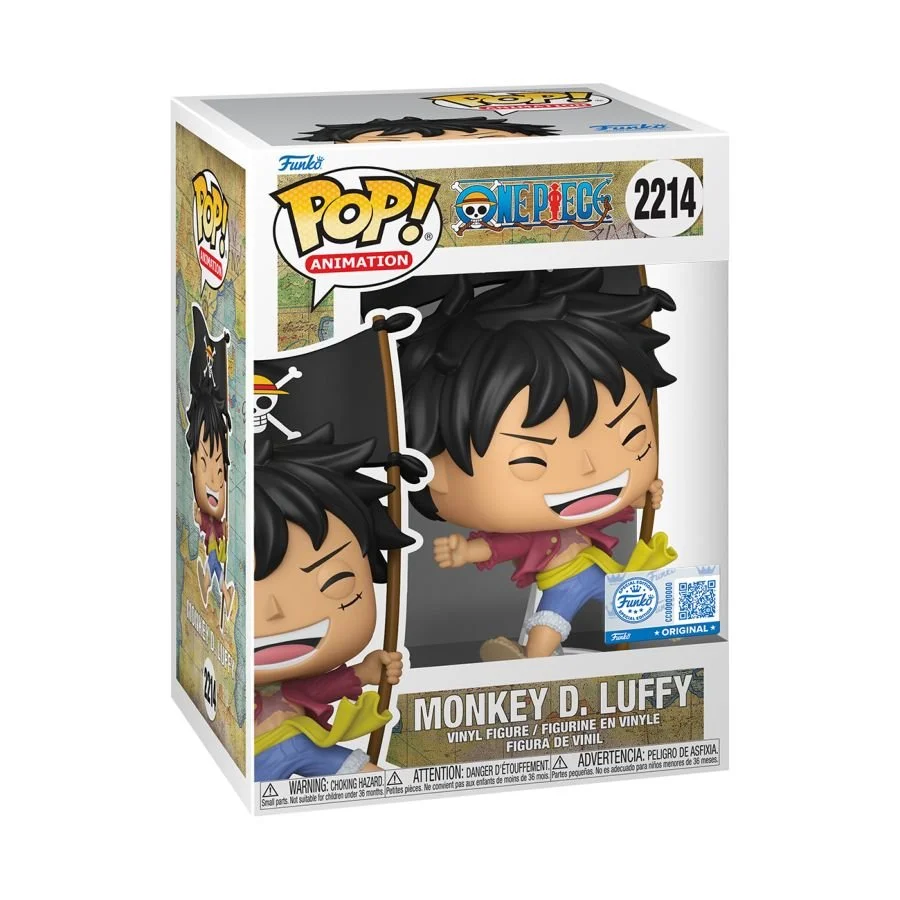 One Piece - Luffy D. Luffy (with Flag) US Exclusive Pop! Vinyl PRE-ORDER ETA MAR